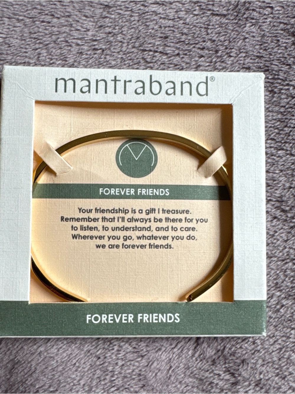 MantraBand Gold 'Forever Friends' Cuff Bracelet